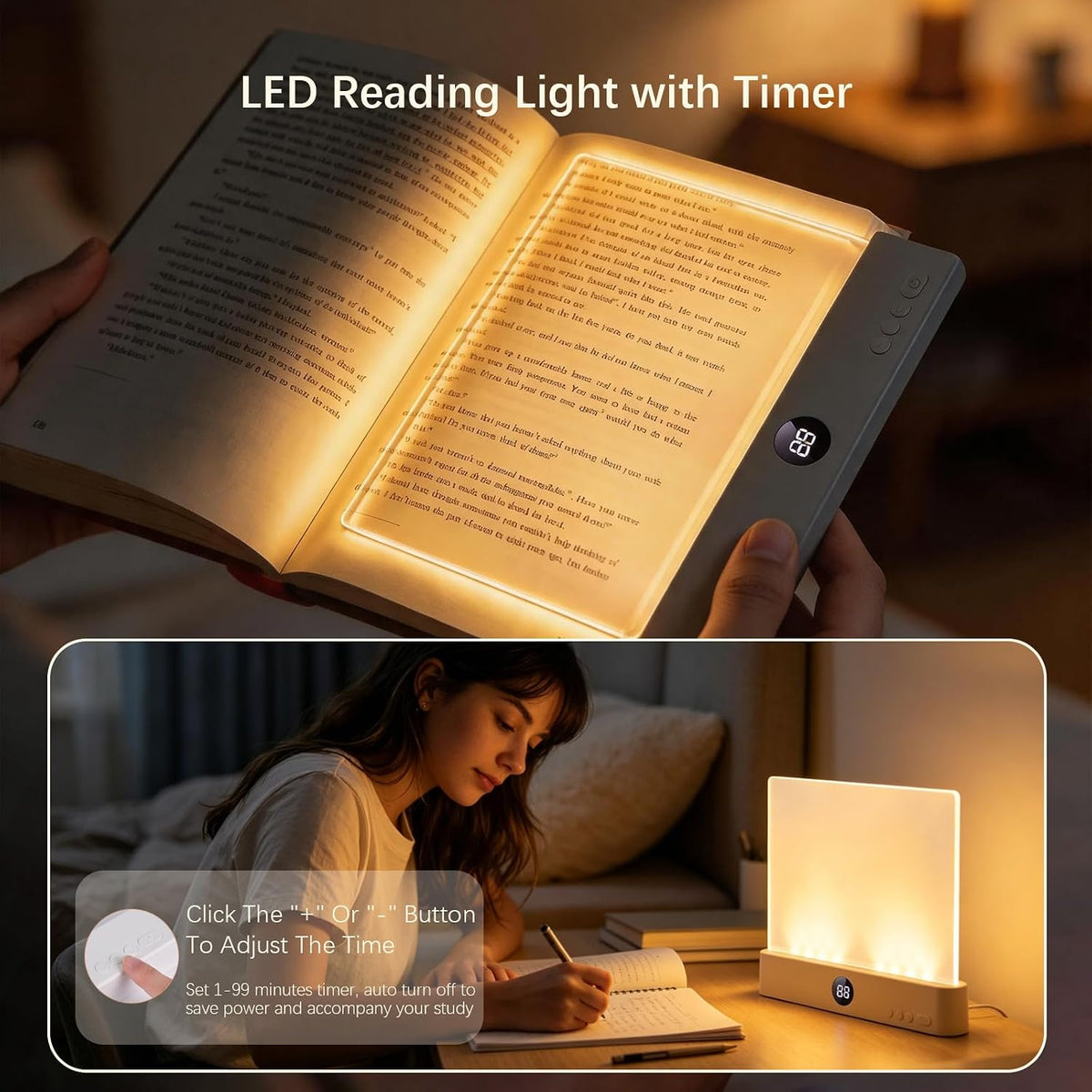 Choudao 2-in-1 Dimmable LED Book and Night Light