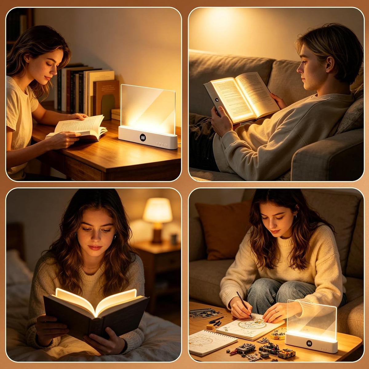 Choudao 2-in-1 Dimmable LED Book and Night Light